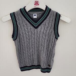 New Janie And jack gray knit vest Size 5